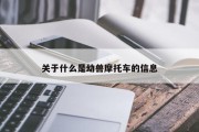关于什么是幼兽摩托车的信息